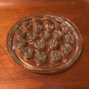 Retro glass flower frog for displaying flower arrangements or for the collector